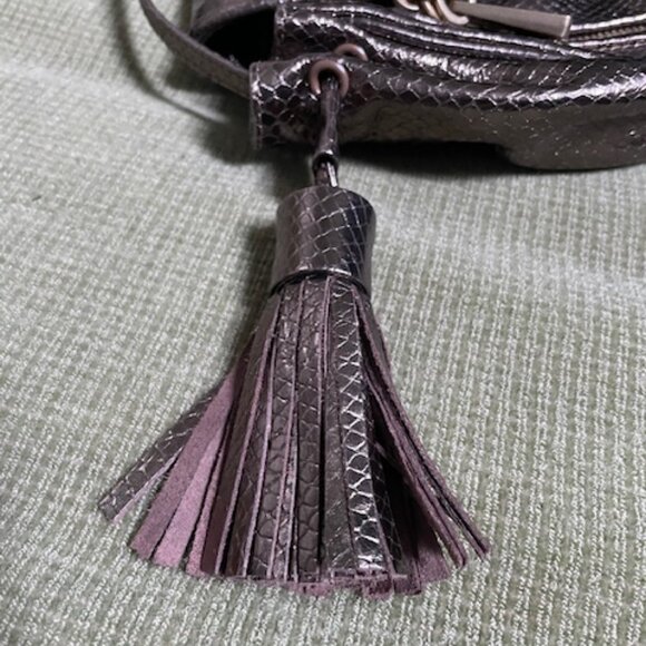 See by Chloe NWOT Metal Gray Leather Crossbody - Picture 9 of 10